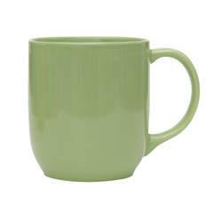 Green ceramic mug.