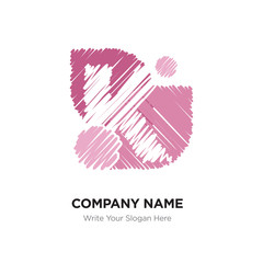 K Letter Logo with Vintage Grunge Cut Design. Destroyed Drawing Elegant Letter Icon Vector, Abstract Alphabet logotype on pink background.