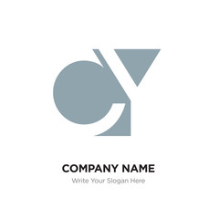 Abstract letter CY,YC logo design template, matte Alphabet initial letters company name concept. Flat thin line segments connected to each other