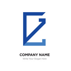 Fototapeta premium Abstract letter GL,LG logo design template, blUE Alphabet initial letters company name concept. Flat thin line segments connected to each other