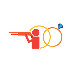 Hunt Wedding Logo Icon Design