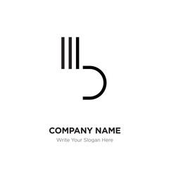 Abstract letter BM,MB logo design template, Black Alphabet initial letters company name concept. Flat thin line segments connected to each other
