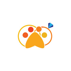 Paw Wedding Logo Icon Design