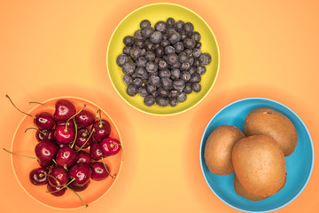 top view of fruit on back ground