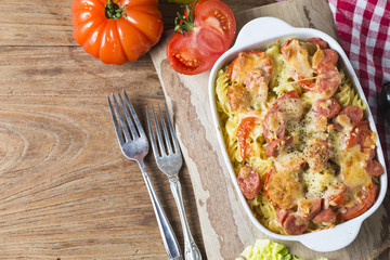 Italy sausages with smoked sausages and cheeses