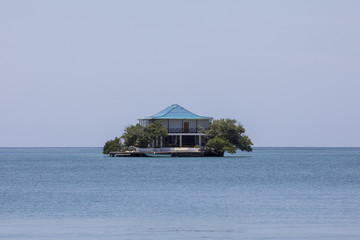 House in the paradise, Rosario Island near Cartagena, Colombia