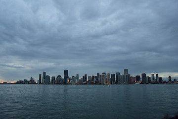 Naklejka premium photo of the complete downtown Miami Florida