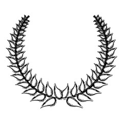 Obraz premium Wreath leaves emblem