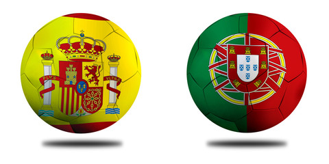 Football Cup competition between the national Span and national Portuguese.