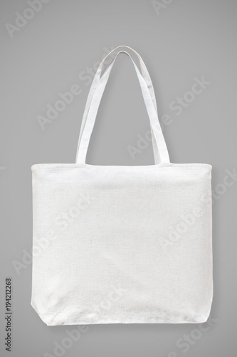 Tote Bag Canvas White Cotton Fabric Cloth Eco Ping Sack Mockup Tote Bag Canvas White Cotton Fabric Cloth Eco Ping Sack Mockup Blank Template Isolated On Grey Background Clipping Path
