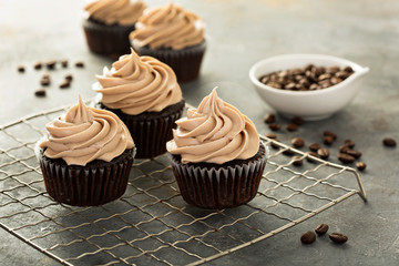 Chocolate espresso cupcakes