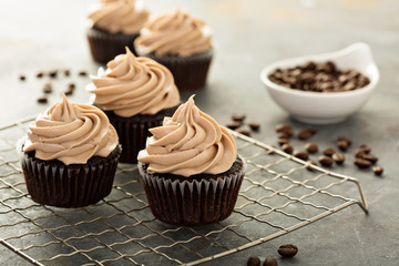 Chocolate espresso cupcakes