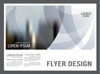 Black and white flyer design template. Annual Report Leaflet cover Brochure Layout. Presentation Modern background. illustration vector in A4 size