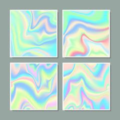 Hologram gradient set of four backgrounds