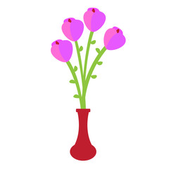 Cute rose on a pot