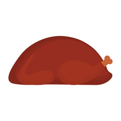roast turkey  vector illustration