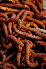 Fototapeta premium Rusty Chain Links Still Holding Together