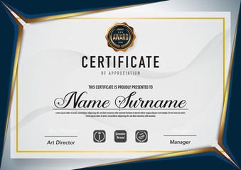 Certificate template luxury and diploma style,vector illustration.