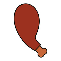drumstick over white background  vector illustration
