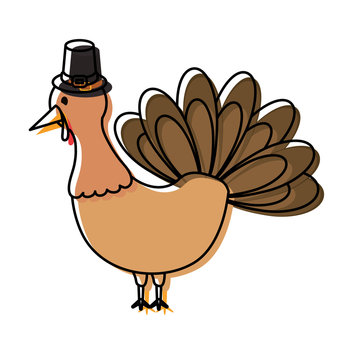 cartoon turkey icon