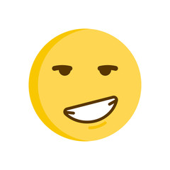 Flirting emoticon icon. Vector good mood emoji smiley
