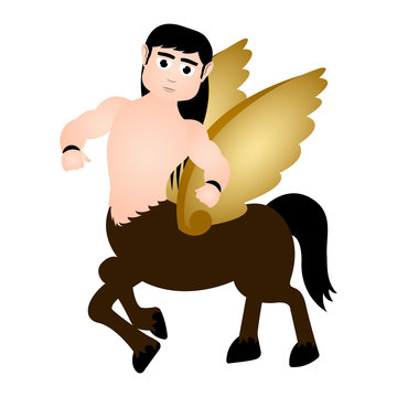 Majestic winged centaur. Fantasy creature