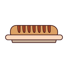 plate  with bread vector illustration