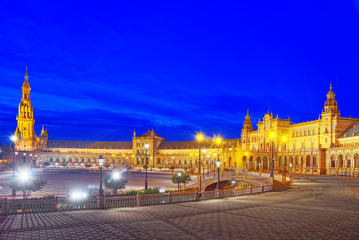 Obraz premium Spain Square (Plaza de Espana)is a square in the Maria Luisa Par