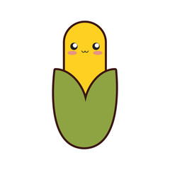 kawaii corn  vector illustration