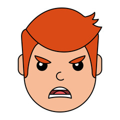 angry young man avatar character vector illustration design