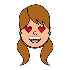 Obraz premium lovely young woman avatar character vector illustration design