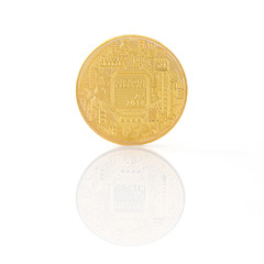 Bitcoin isolated on white background,Financial business concept