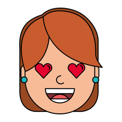 lovely young woman avatar character vector illustration design