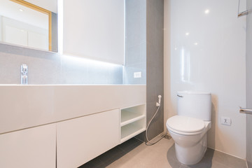 Interior of modern bathroom