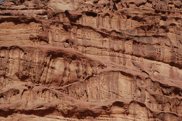 Détail de rocher, désert du Wadi Rum, Jordanie 