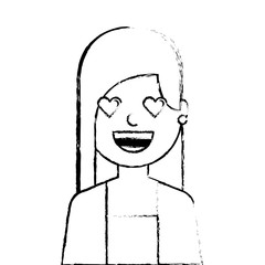 lovely young woman avatar character vector illustration design