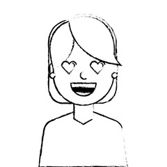 lovely young woman avatar character vector illustration design