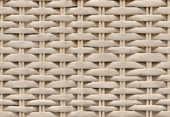 Seamless natural white bamboo wicker background, wicker texture