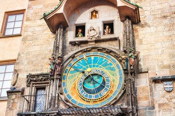 Naklejka premium Astronomical clock in Prague, Czech Republic