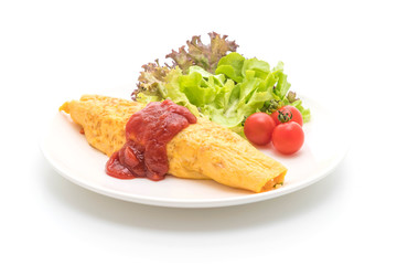 Flavored Fried Rice in an Omelet Wrapping