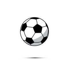 Obraz premium Football ball icon. Vector soccer ball isolated on white background.