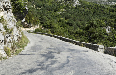 Mountain road in southeastern France