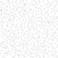 Vector random seamless pattern grunge letters.
