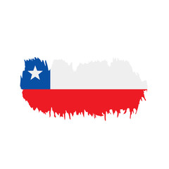 Chile flag, vector illustration