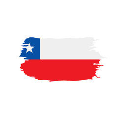 Chile flag, vector illustration