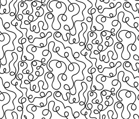 Vector floral background of drawn lines