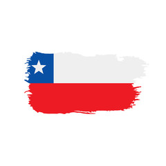 Chile flag, vector illustration