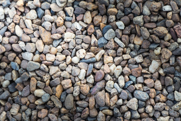 Stone pebbles texture background for interior exterior decoration and industrial construction concept design.