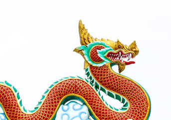 dragon statue on white background Beautiful