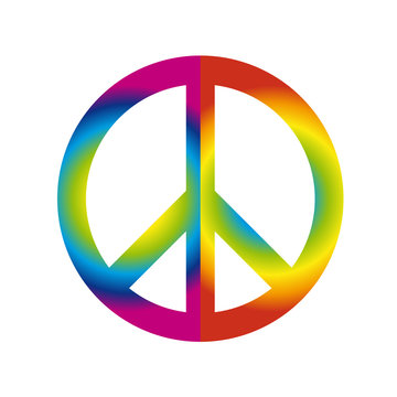 peace symbol kunterbunt